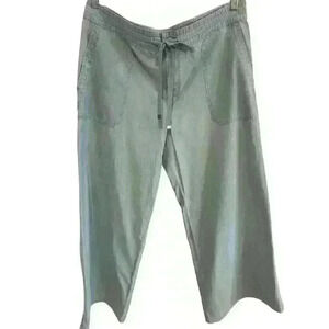 Lauren Ralph Lauren Black Label Women's Plus Linen Wide Leg PullOn Pants Size 16